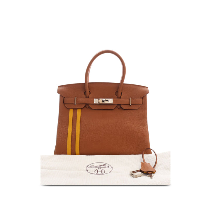Hermès Sac à main Officier Verso Birkin Retourne 30 Togo Marron – vue 4 – GABY PARIS