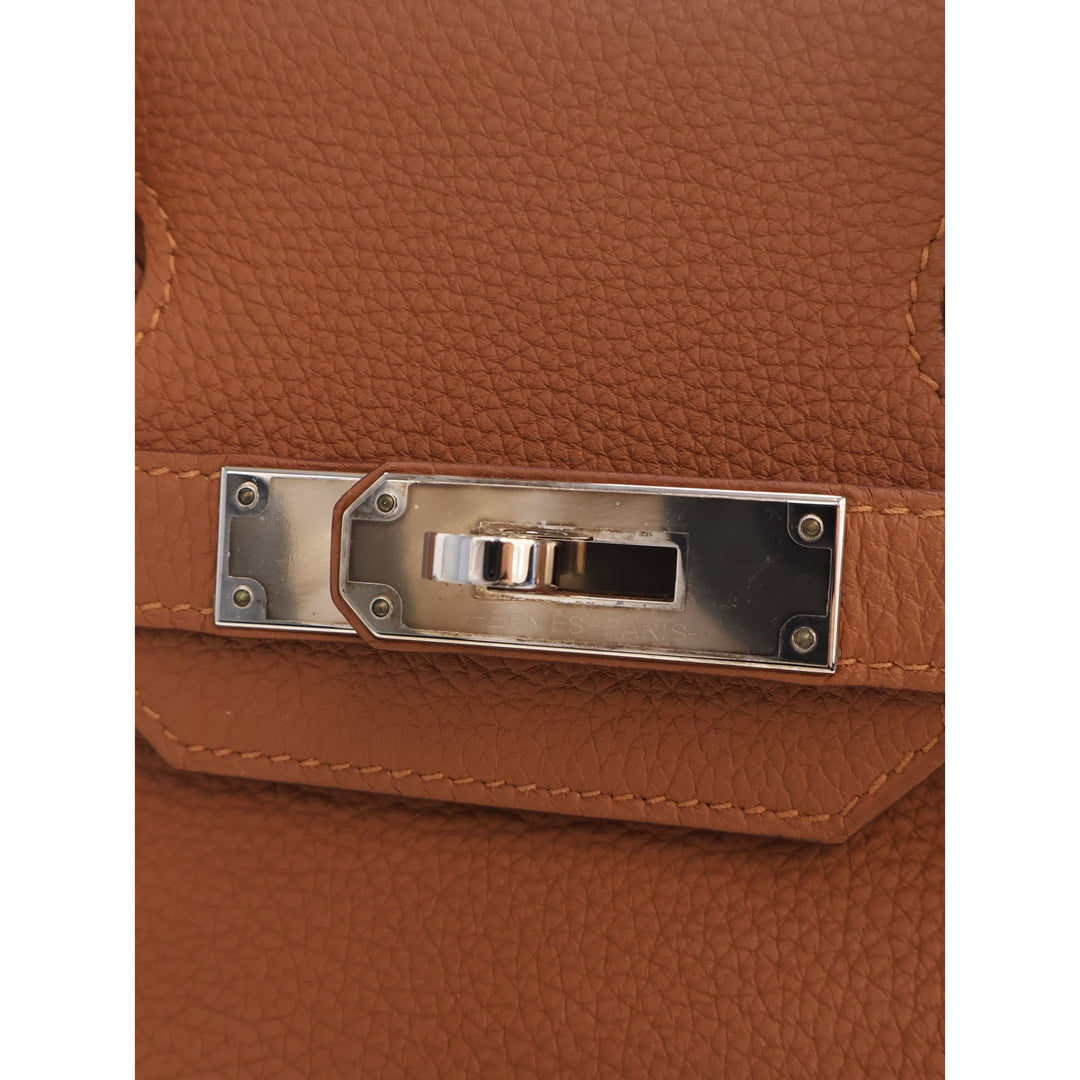 Hermès Sac à main Officier Verso Birkin Retourne 30 Togo Marron – vue 5 – GABY PARIS