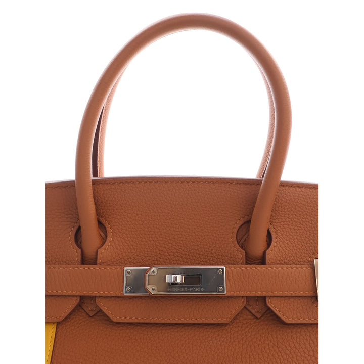 Hermès Sac à main Officier Verso Birkin Retourne 30 Togo Marron – vue 7 – GABY PARIS