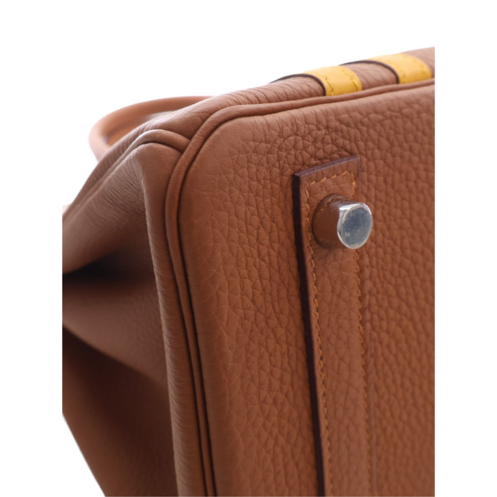 Hermès Sac à main Officier Verso Birkin Retourne 30 Togo Marron – vue 8 – GABY PARIS
