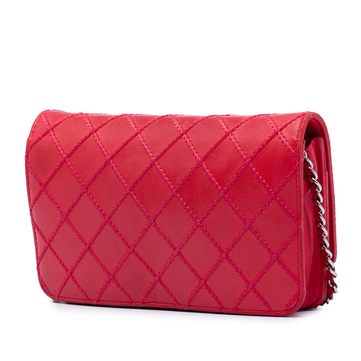 Chanel CC Cuir d’agneau Wild Stitch Wallet on Chain