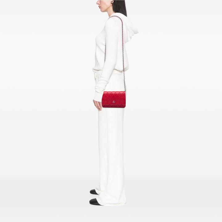 Chanel CC Cuir d’agneau Wild Stitch Wallet on Chain
