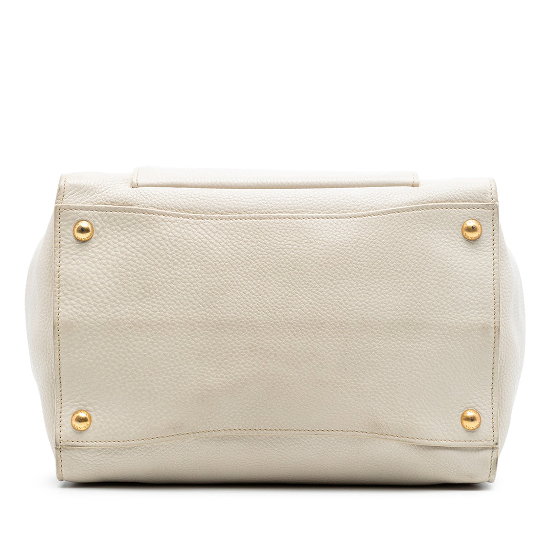Prada Vitello Daino Poche avant Open Cabas Cuir