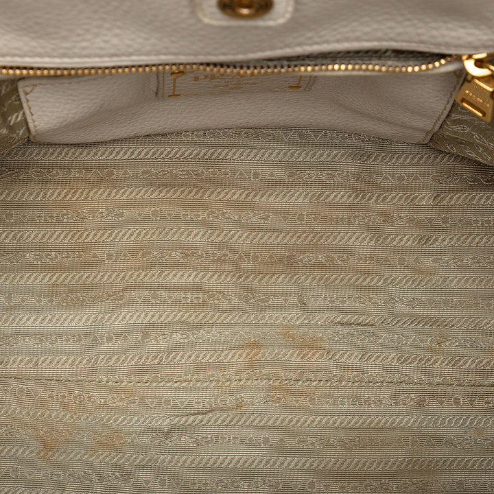 Prada Vitello Daino Poche avant Open Cabas Cuir