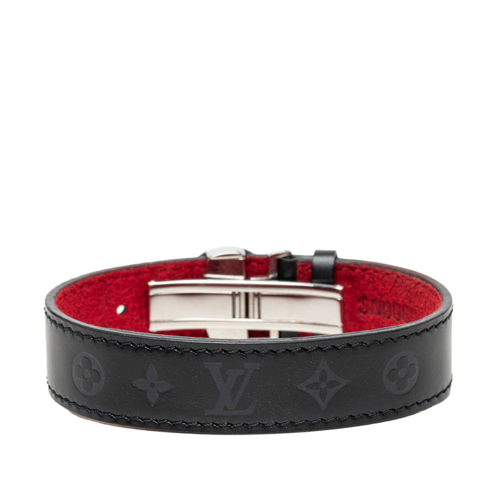 Mat Wish Bracelet Monogram Noir