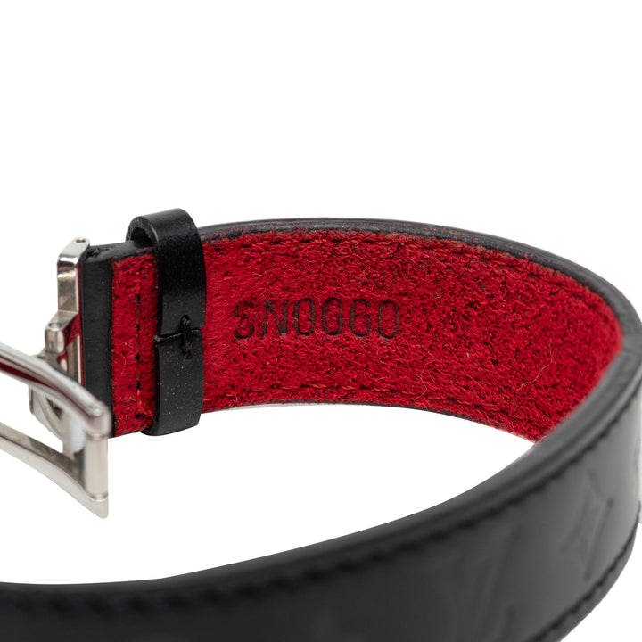 Mat Wish Bracelet Monogram Noir