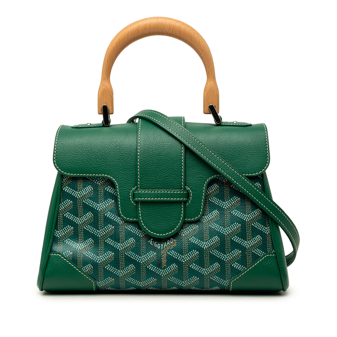 Goyard Sac à main Saigon Souple Goyardine Mini Vert – vue principale – GABY PARIS