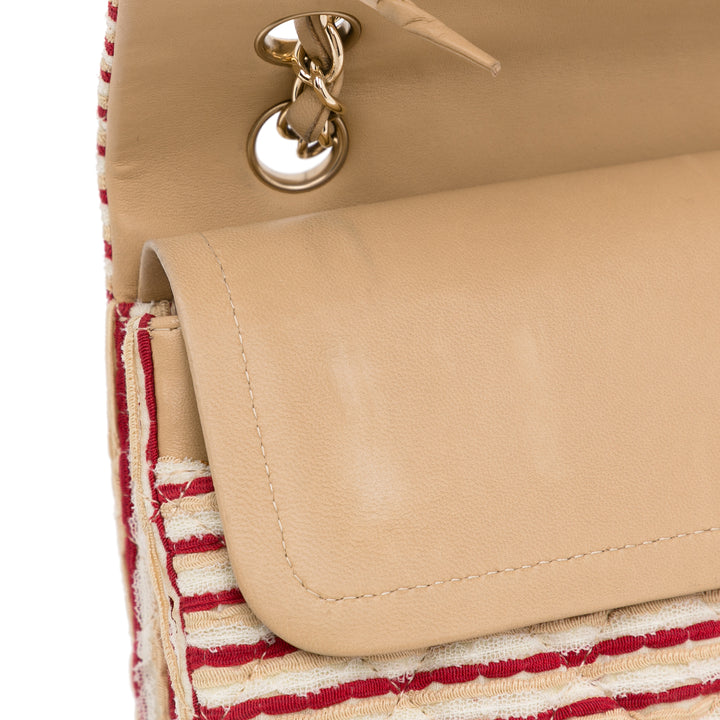 Medium Classic Jersey Coco Sailor Double Flap Red - Gaby Paris