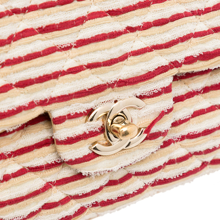 Medium Classic Jersey Coco Sailor Double Flap Red - Gaby Paris