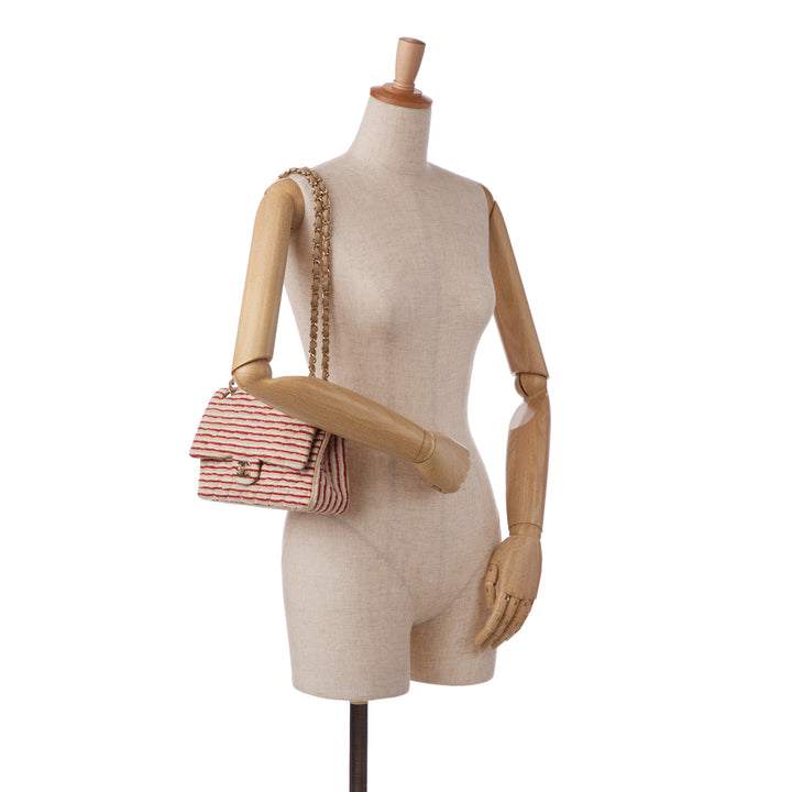 Medium Classic Jersey Coco Sailor Double Flap Red - Gaby Paris