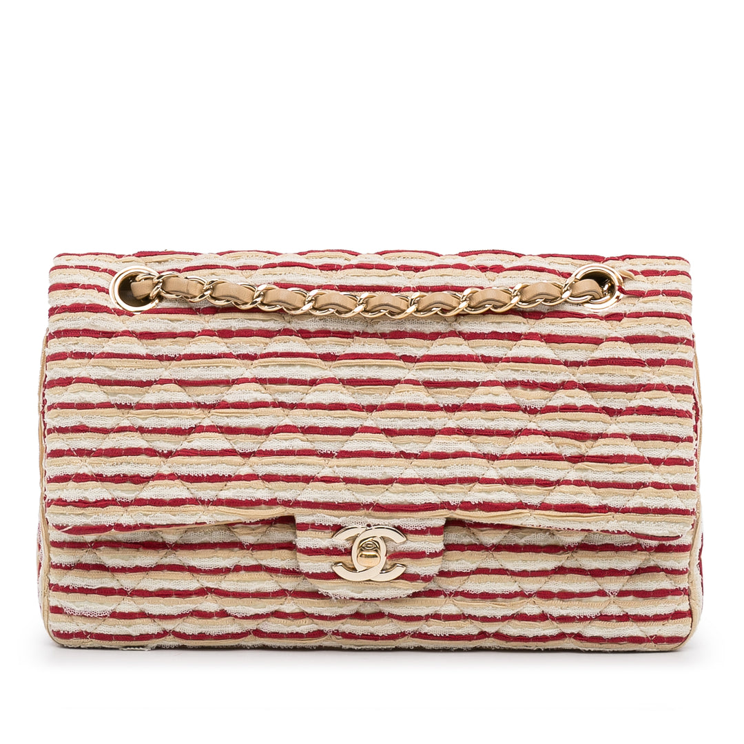 Medium Classic Jersey Coco Sailor Double Flap Red - Gaby Paris