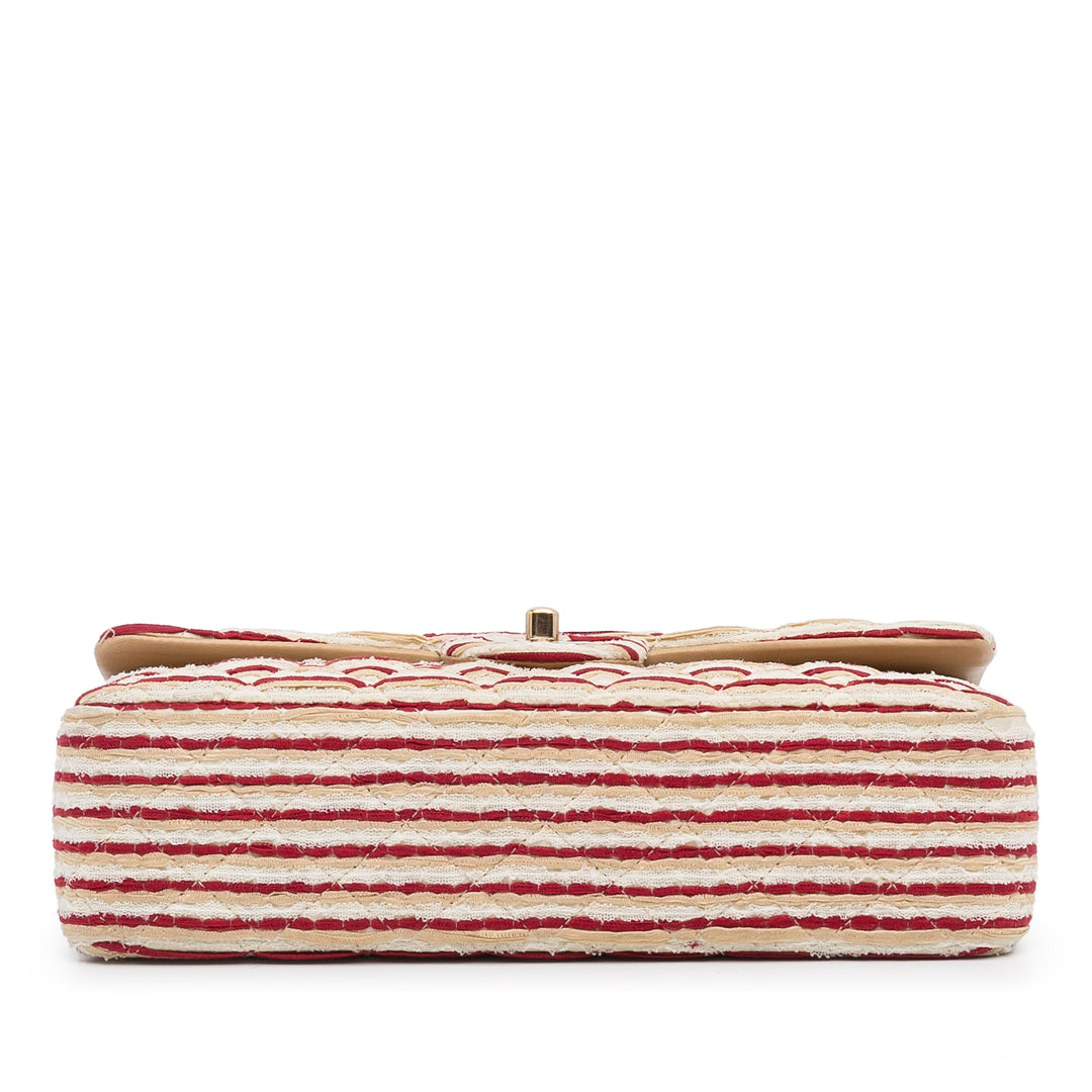 Medium Classic Jersey Coco Sailor Double Flap Red - Gaby Paris