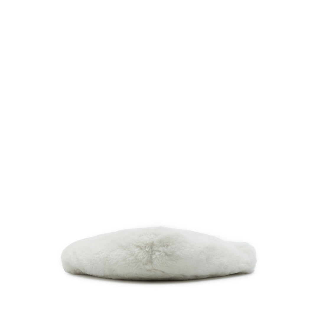 Prada Sac à main Shearling Triangle Matière naturelle Mini Blanc – vue 3 – GABY PARIS