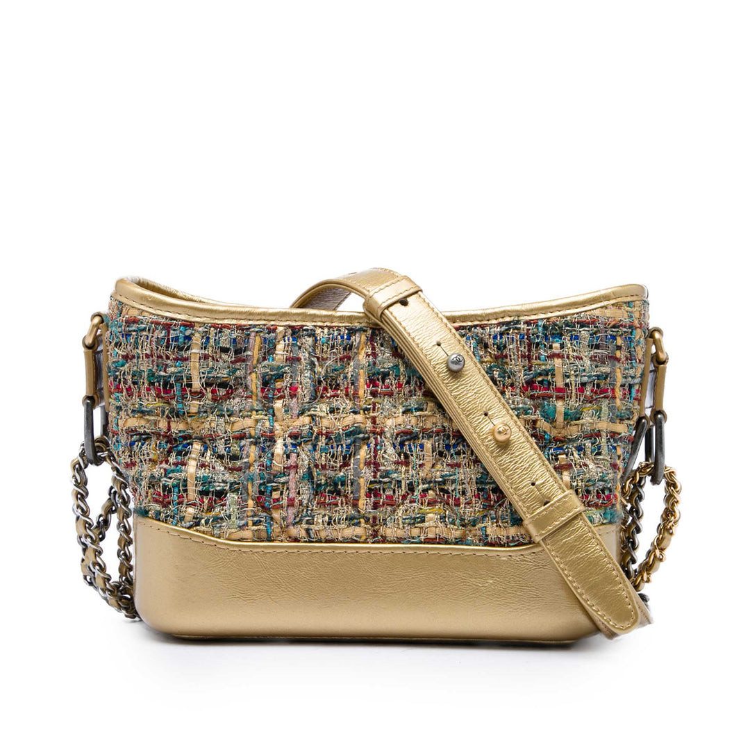 Métallisé Gabrielle Sac Petit Tweed Doré