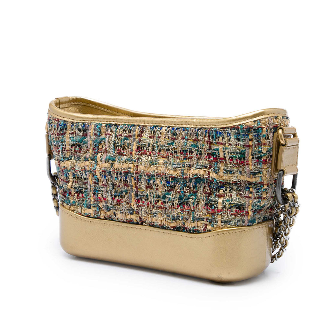Métallisé Gabrielle Sac Petit Tweed Doré