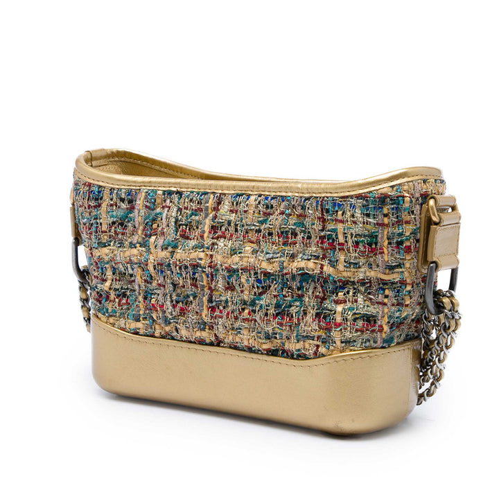 Métallisé Gabrielle Sac Petit Tweed Doré