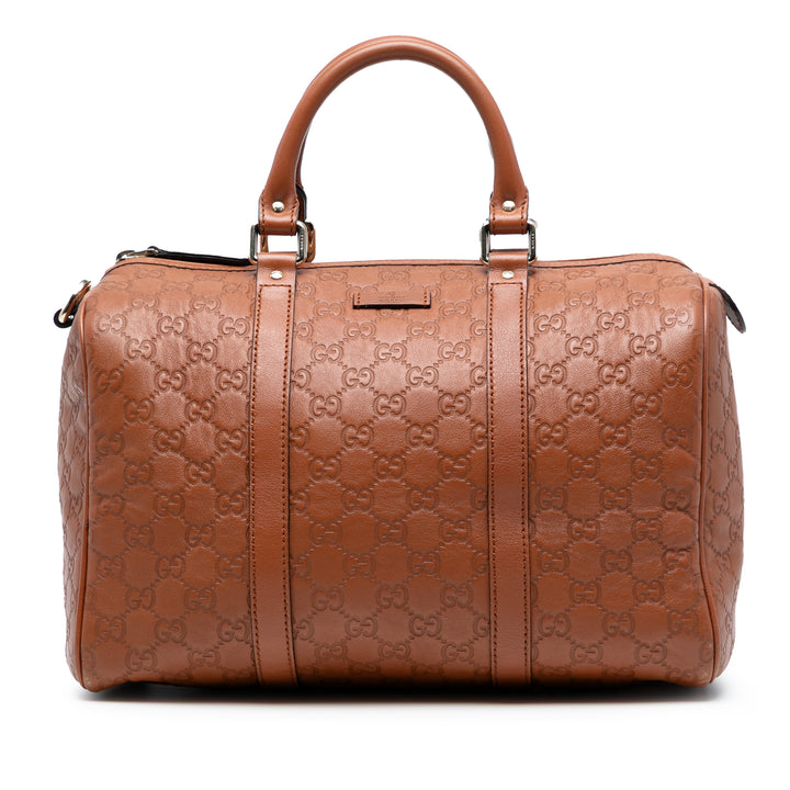 Gucci Medium Guccissima Joy Boston Bag Marron
