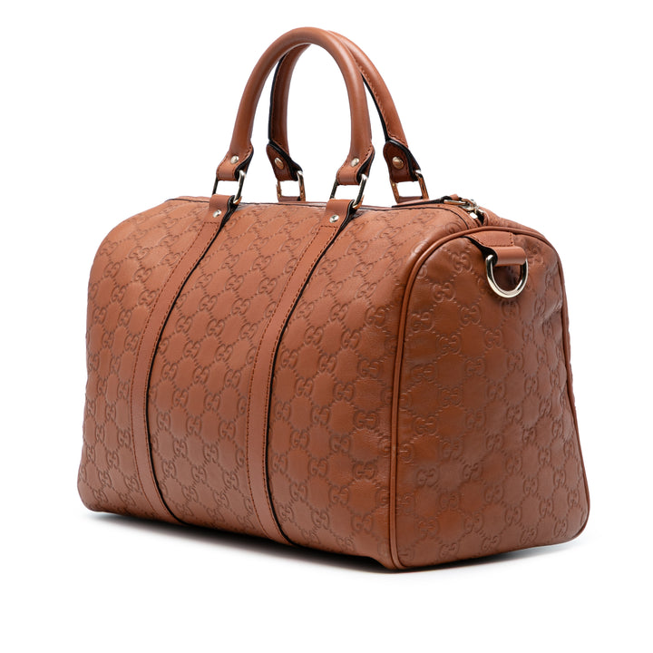 Gucci Medium Guccissima Joy Boston Bag Marron