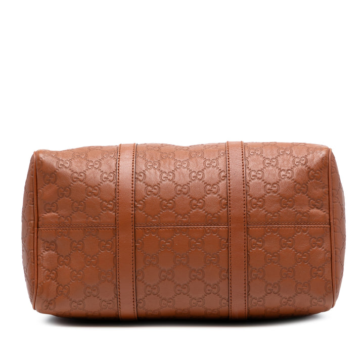 Gucci Medium Guccissima Joy Boston Bag Marron