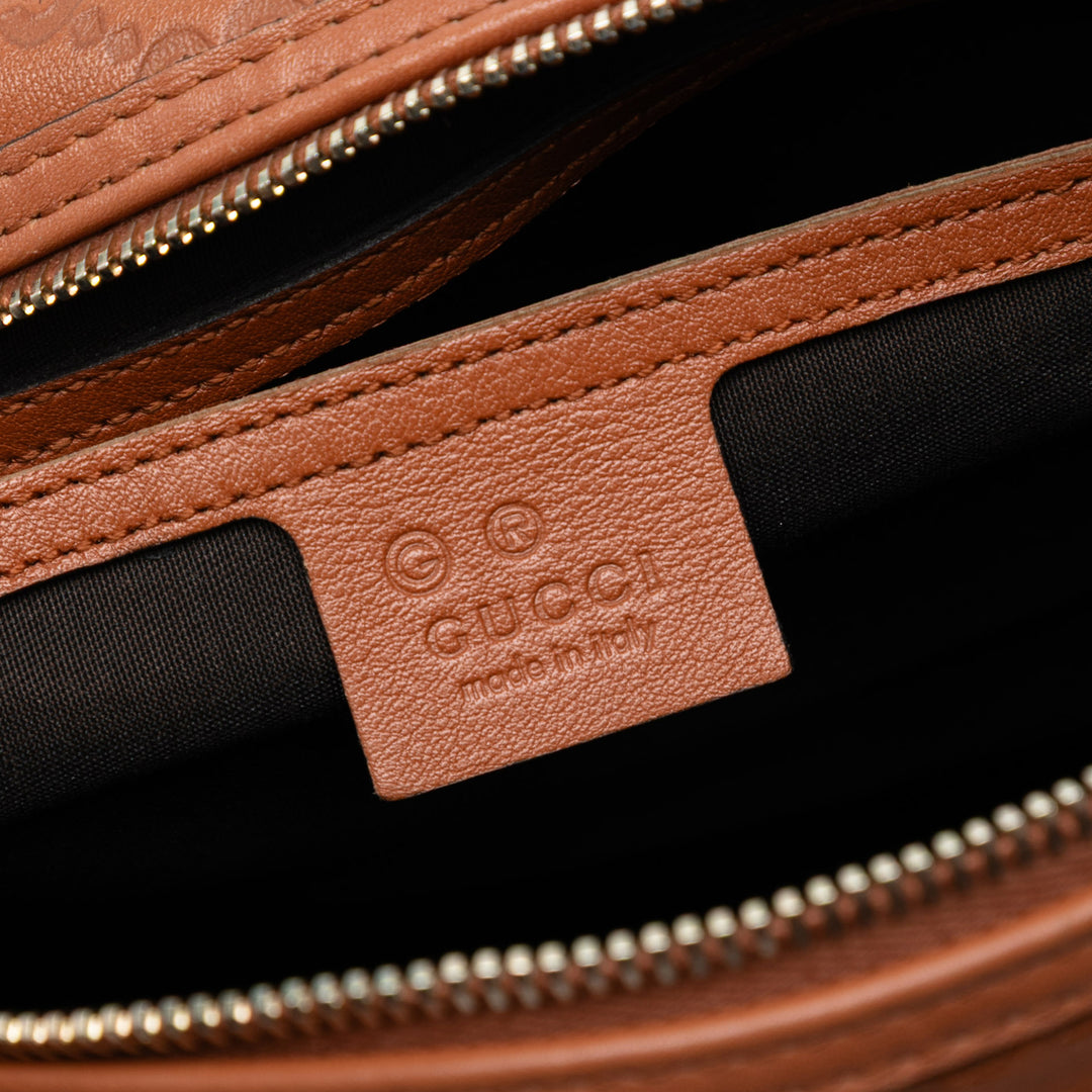 Gucci Medium Guccissima Joy Boston Bag Marron