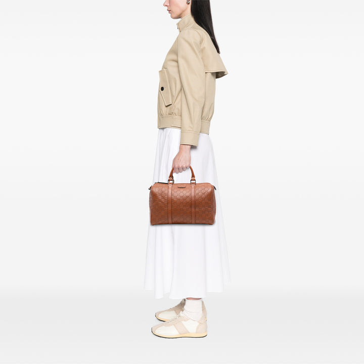 Gucci Medium Guccissima Joy Boston Bag Marron