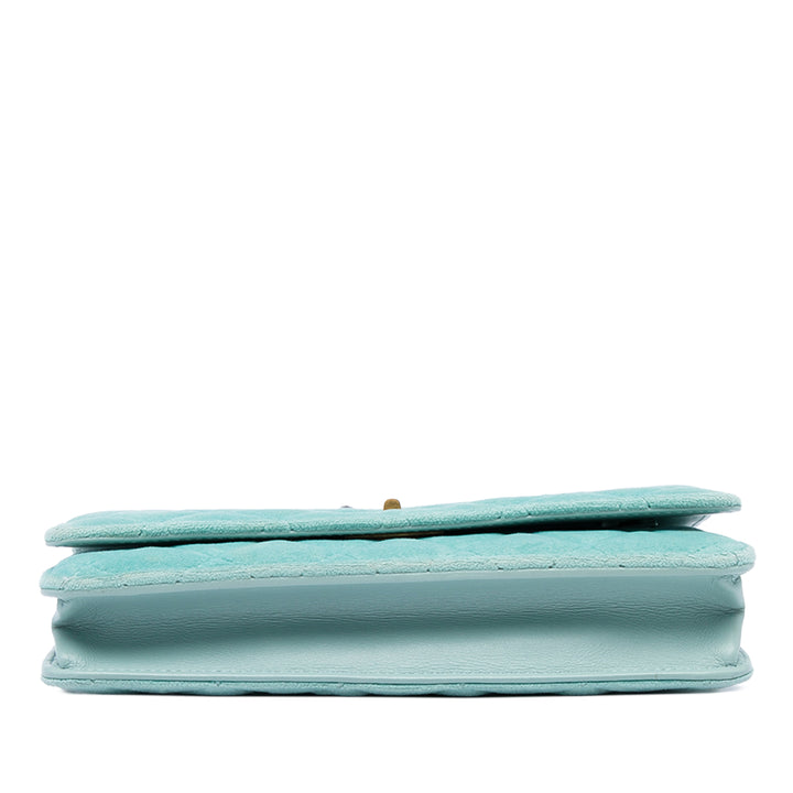 Chanel Sac bandoulière Matelassé Reissue 2.55 Wallet on Chain Bleu – vue 3 – GABY PARIS