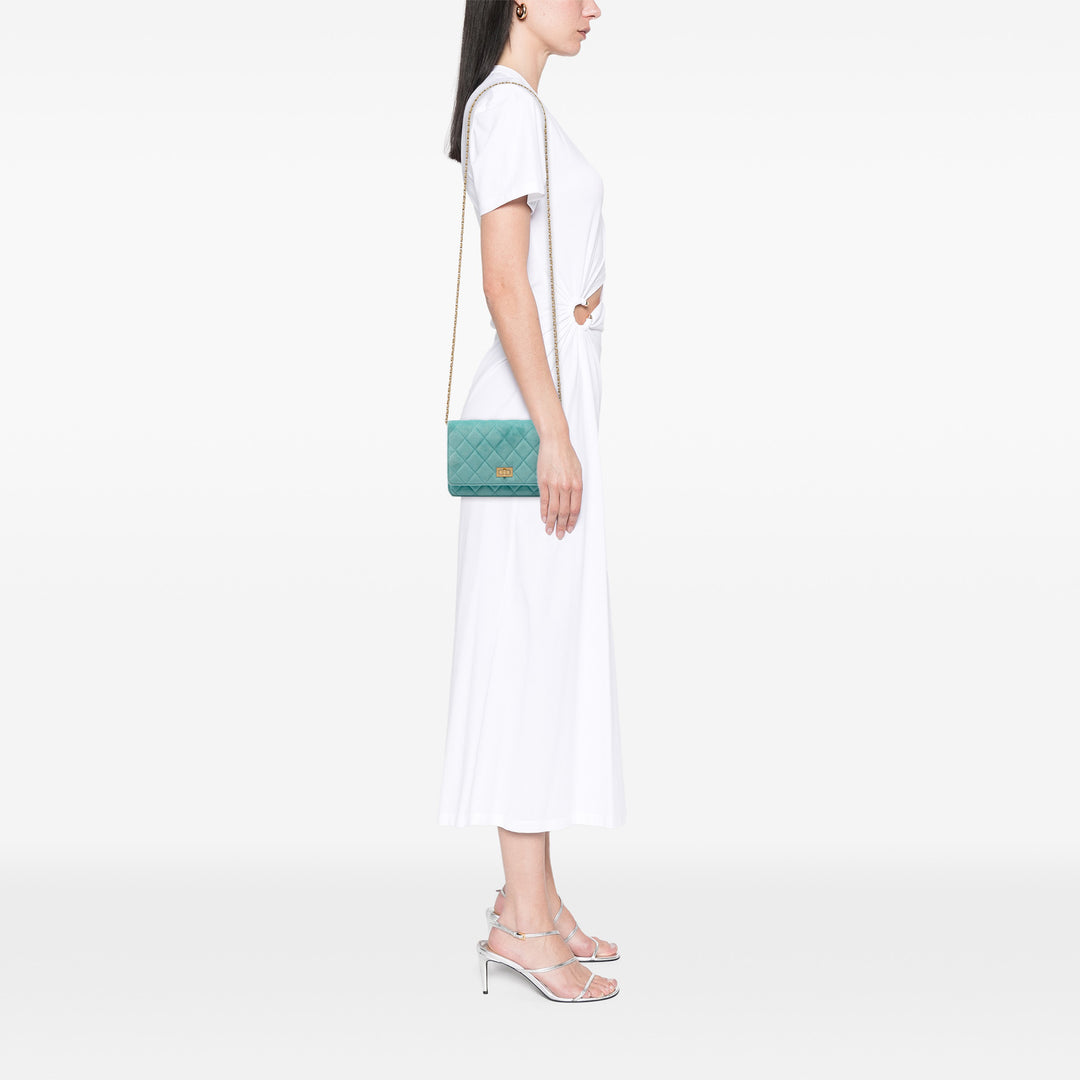 Chanel Sac bandoulière Matelassé Reissue 2.55 Wallet on Chain Bleu – vue 5 – GABY PARIS