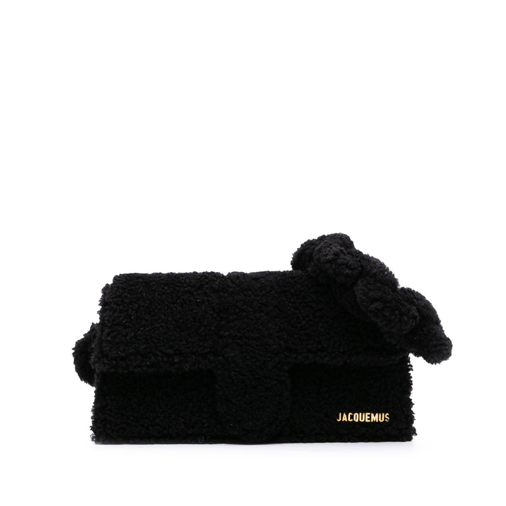 Shearling Le Bambidou Shoulder Bag Black - Gaby Paris
