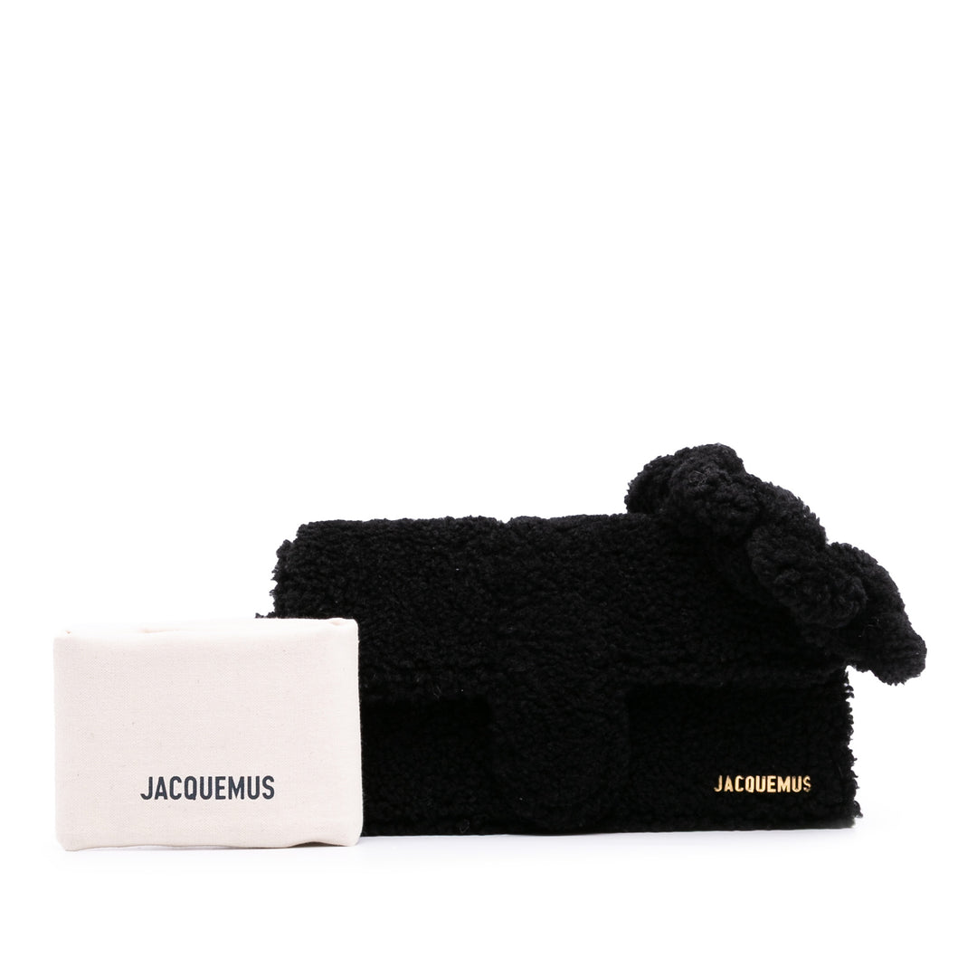 Shearling Le Bambidou Shoulder Bag Black - Gaby Paris