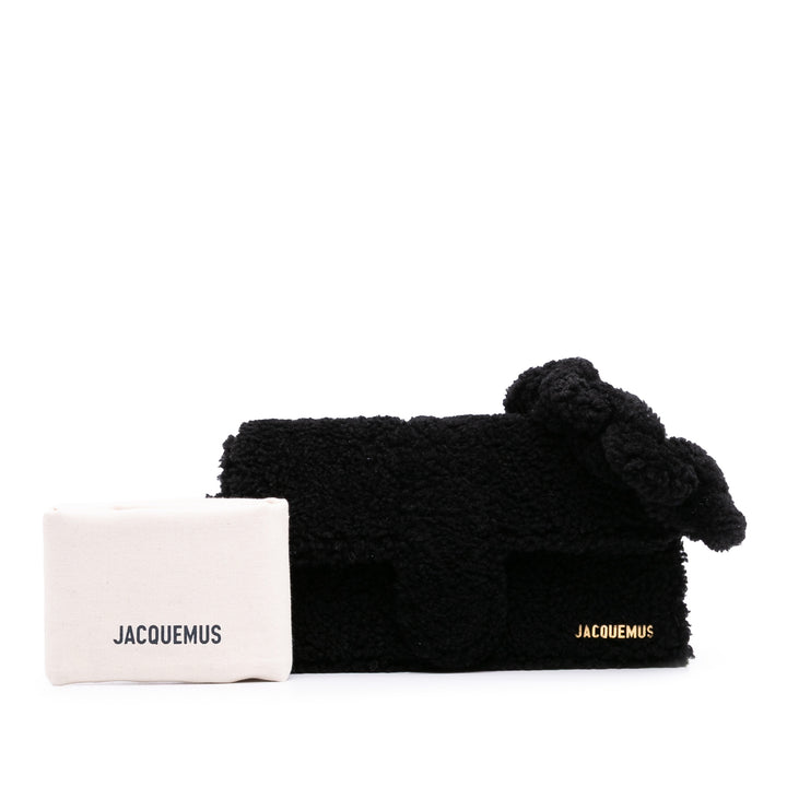 Shearling Le Bambidou Shoulder Bag Black - Gaby Paris