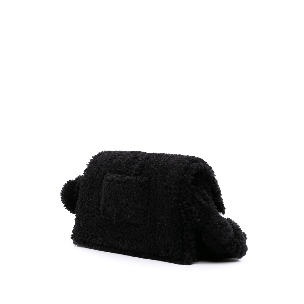 Shearling Le Bambidou Shoulder Bag Black - Gaby Paris