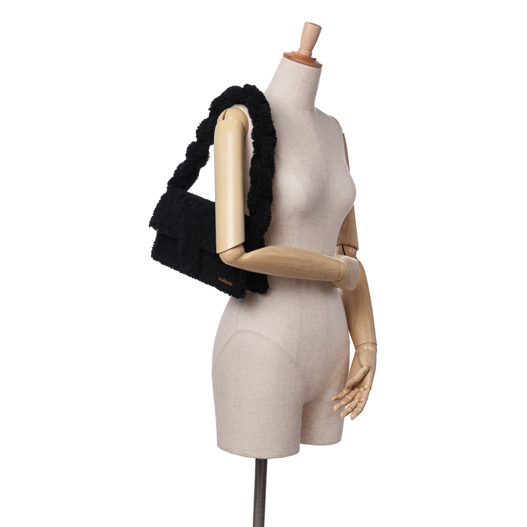 Shearling Le Bambidou Shoulder Bag Black - Gaby Paris