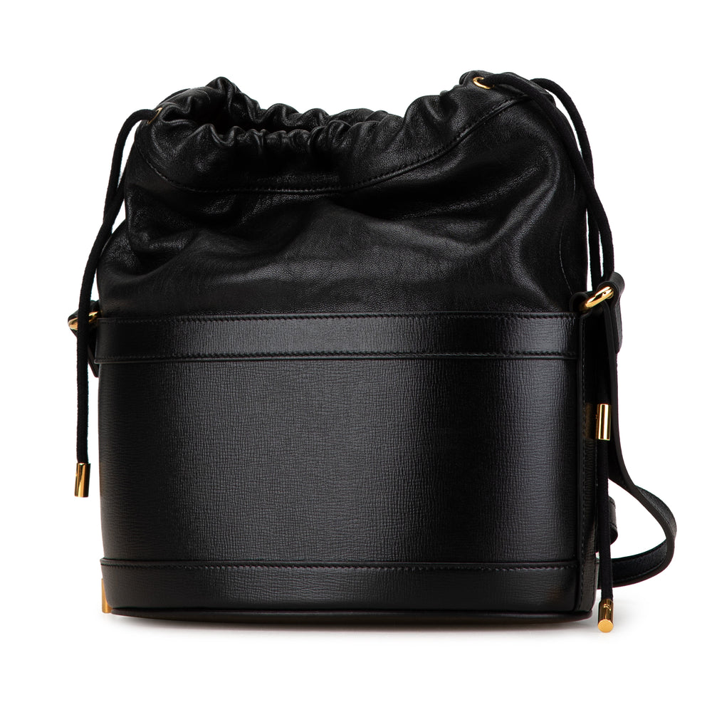 Gucci Leather Horsebit 1955 Bucket Bag Black - GABY PARIS