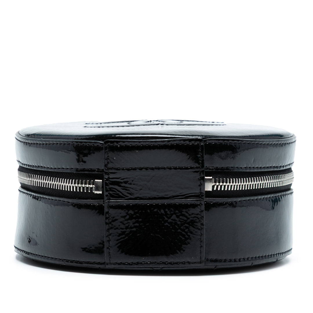 Chanel Cuir verni Cuir Rond As Earth Sac porté croisé