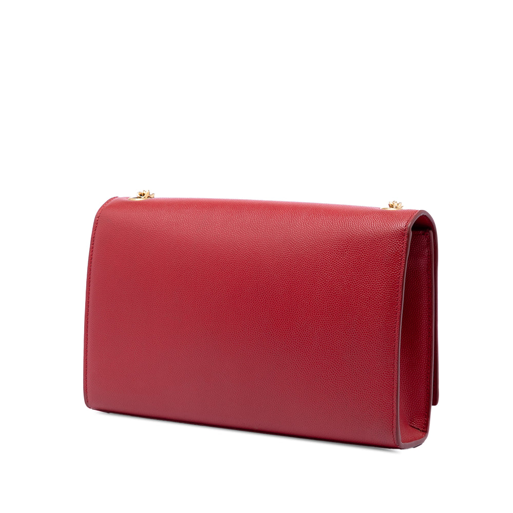 Saint Laurent Grain De Poudre Kate Sac Moyen Monogram Rouge – vue 2 – GABY PARIS
