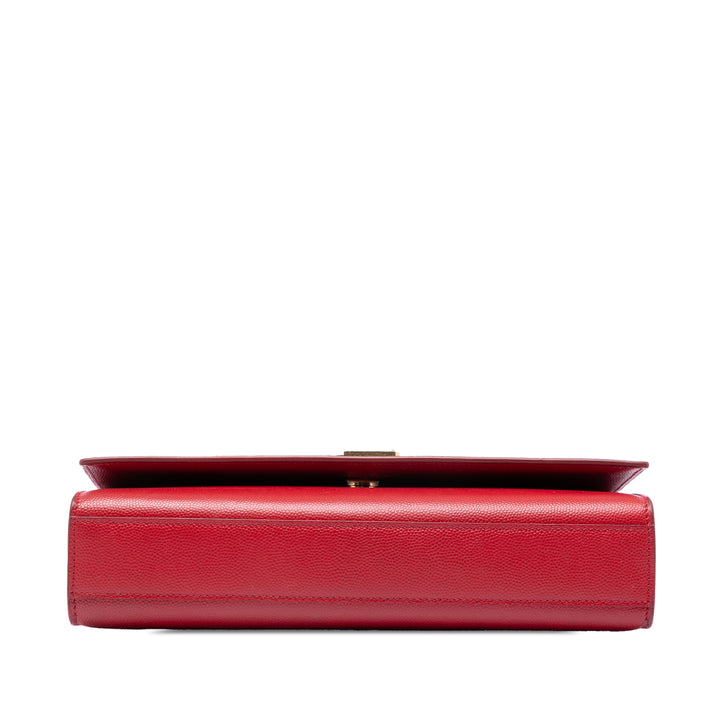 Saint Laurent Grain De Poudre Kate Sac Moyen Monogram Rouge – vue 3 – GABY PARIS