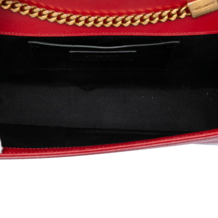 Saint Laurent Grain De Poudre Kate Sac Moyen Monogram Rouge – vue 4 – GABY PARIS