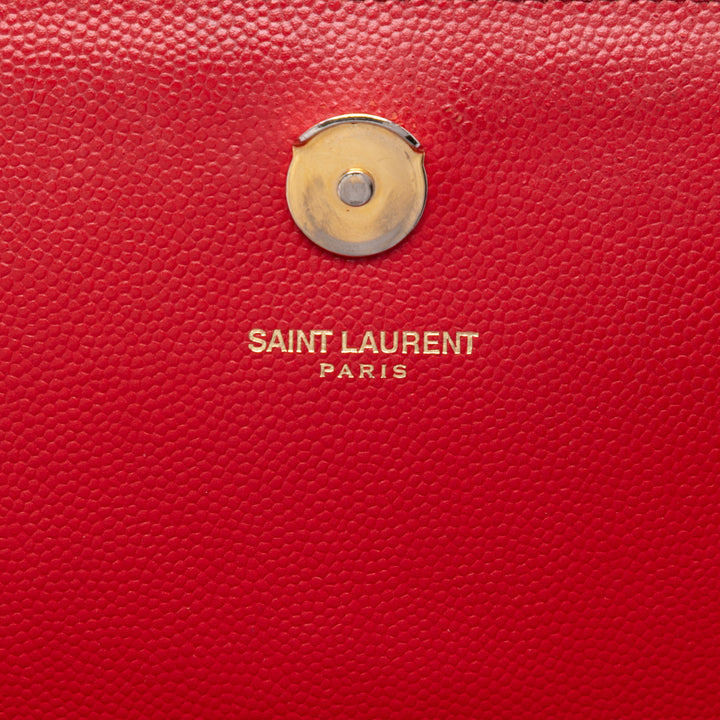 Saint Laurent Grain De Poudre Kate Sac Moyen Monogram Rouge – vue 5 – GABY PARIS