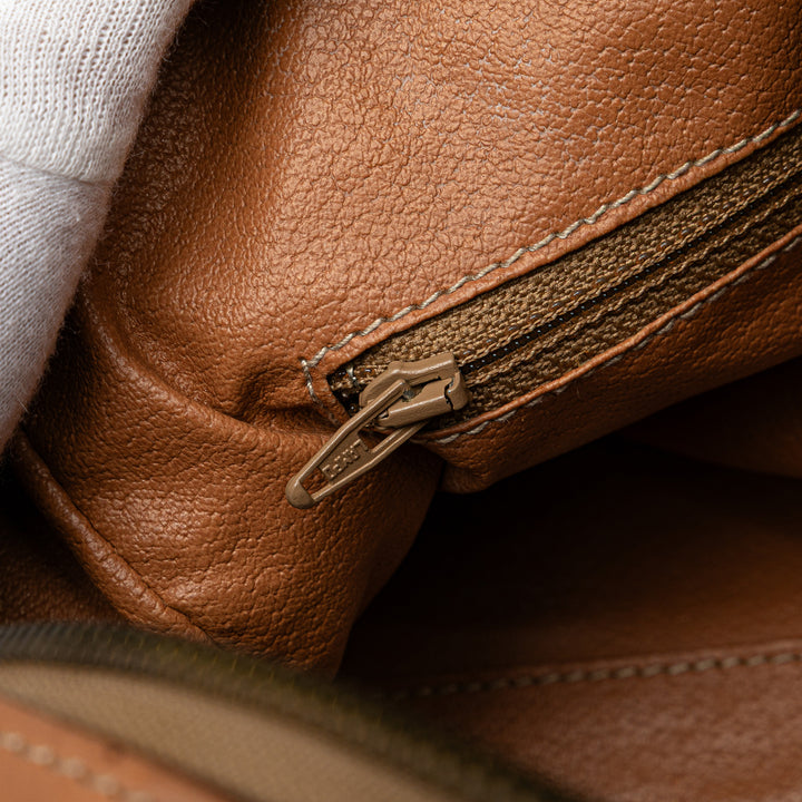 Macadam Coated Canvas Boston Bag Brown - Gaby Paris