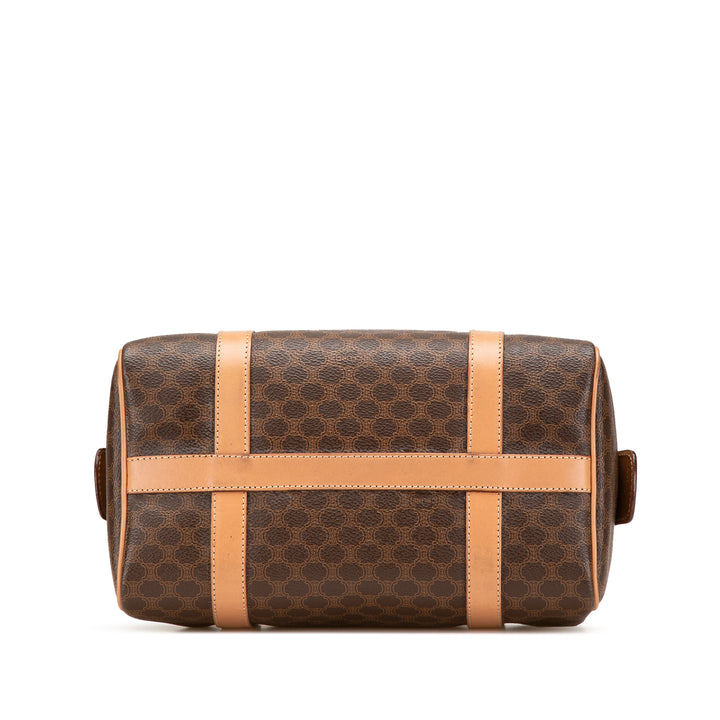 Macadam Coated Canvas Boston Bag Brown - Gaby Paris