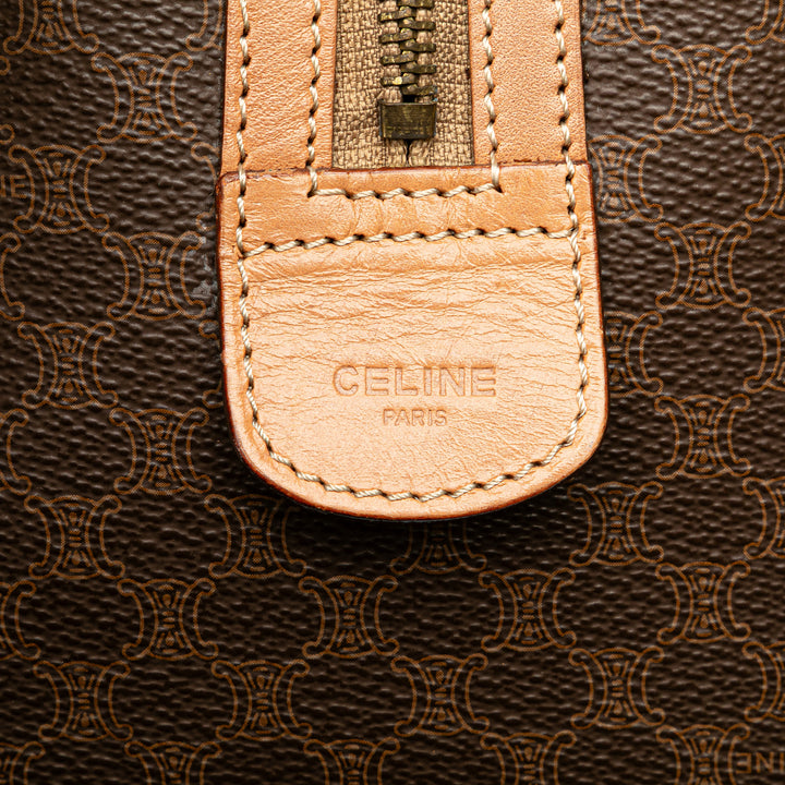 Macadam Coated Canvas Boston Bag Brown - Gaby Paris