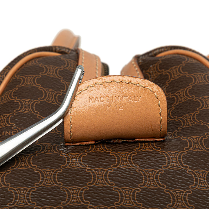 Macadam Coated Canvas Boston Bag Brown - Gaby Paris