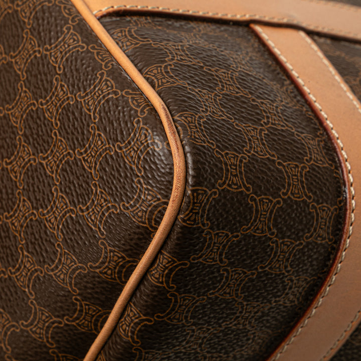 Macadam Coated Canvas Boston Bag Brown - Gaby Paris