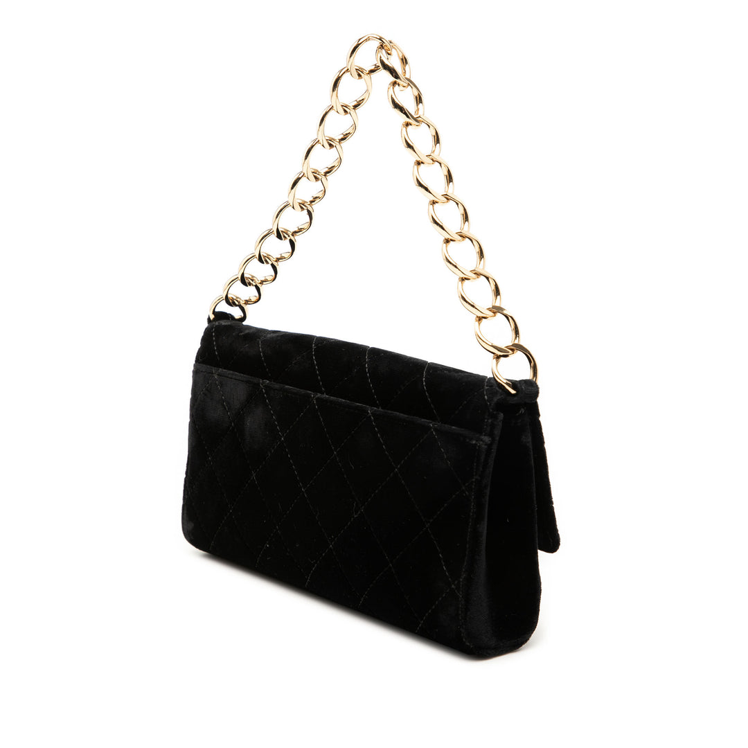 Chanel CC Matelassé Chaîne Sac Velours