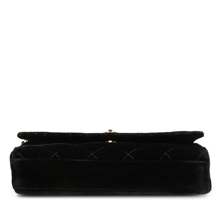 Chanel CC Matelassé Chaîne Sac Velours