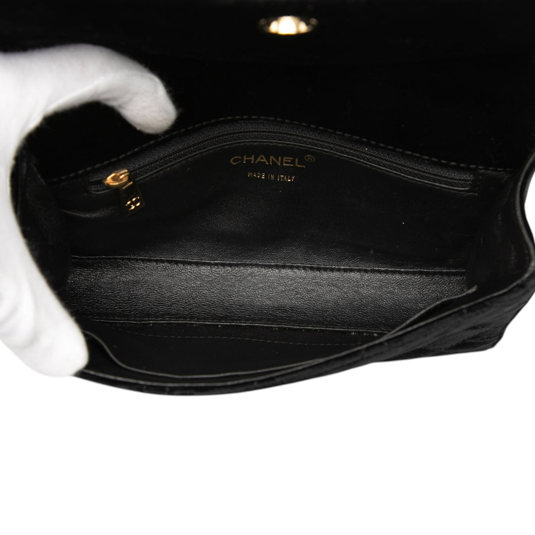 Chanel CC Matelassé Chaîne Sac Velours