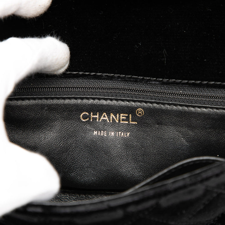 Chanel CC Matelassé Chaîne Sac Velours