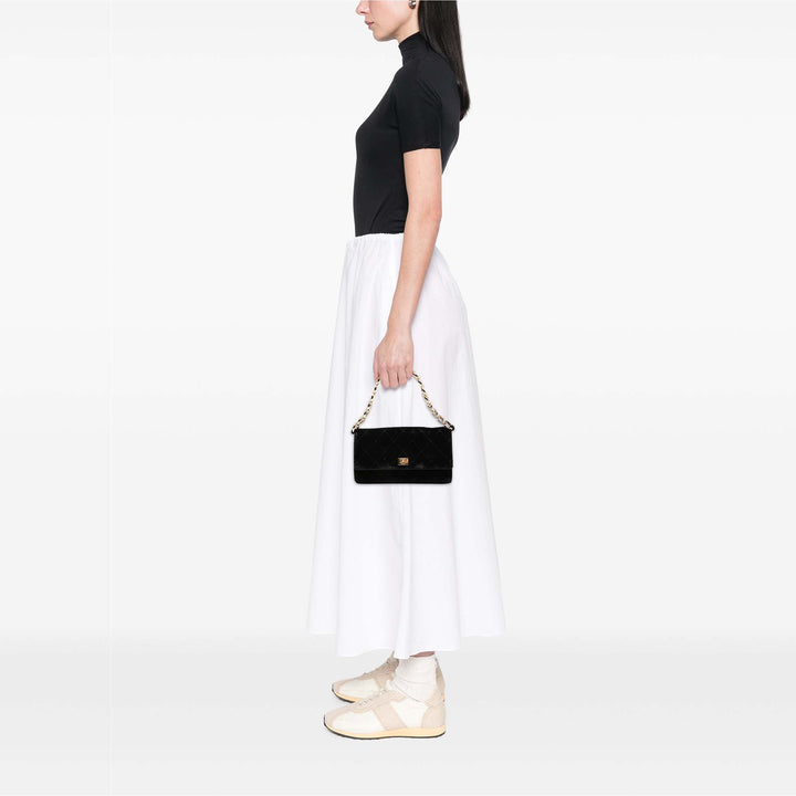 Chanel CC Matelassé Chaîne Sac Velours