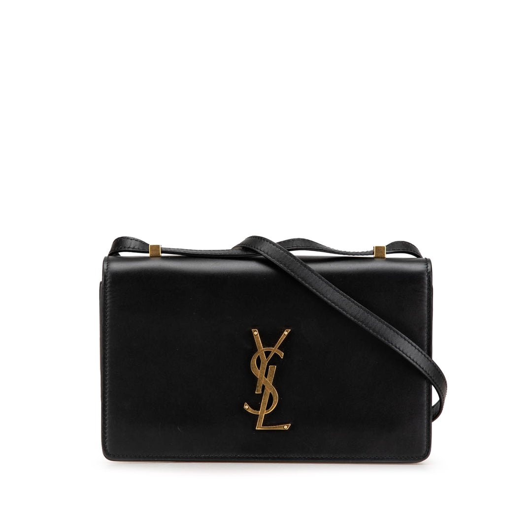 Small Calfskin Dylan Crossbody Black - Gaby Paris