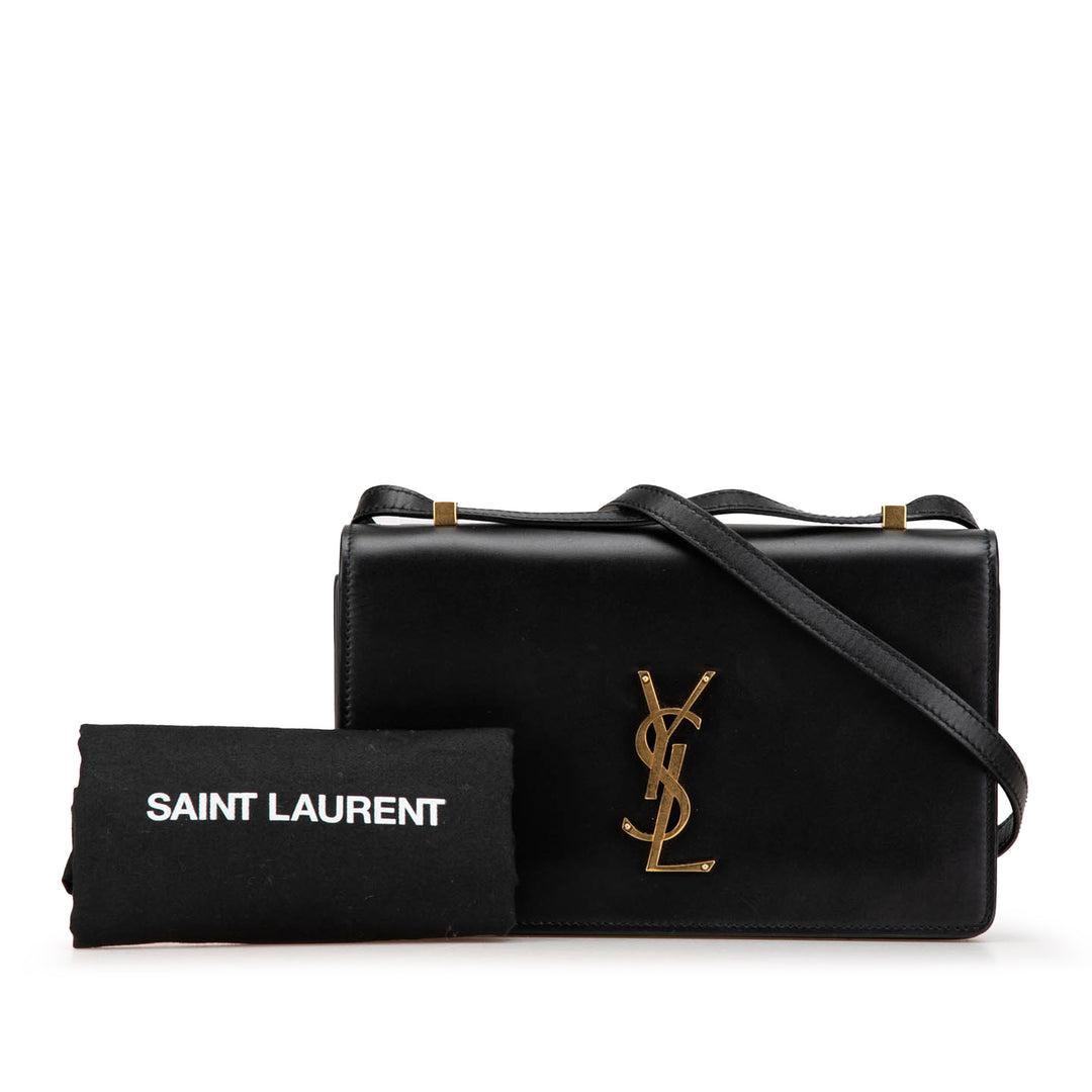 Small Calfskin Dylan Crossbody Black - Gaby Paris